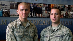 SrA Fortner and A1C Islas - Air Force 67th Birthday