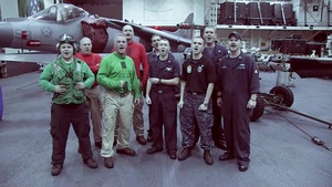 University of Michigan Fight Song Sung by Sailors Aboard USS Makin Island