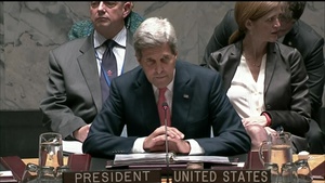 U.S. Secretary of State, John Kerry Chairs Ministerial Debate UN Security Council on Iraq.