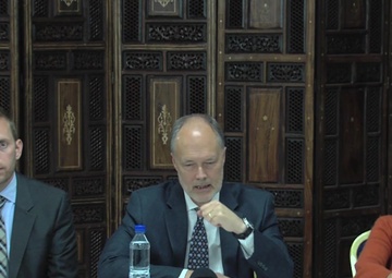 Ambassador Cunningham Welcomes Alumni to U.S. Embassy Kabul