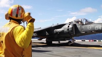 24 Seconds with the 24th MEU: AV-8B Harrier II conducts flight operations