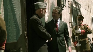 NATO Secretary General Afghanistan Footage