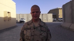 1st Lt. Patrick Martincik Shout Out to Family