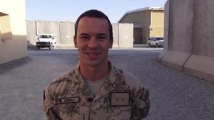 1st Lt. Joseph Backo Shout Out to Family
