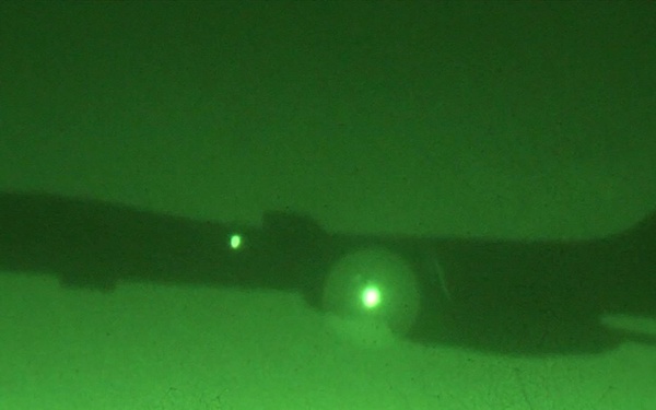 B-1B Lancer Refueling b-roll