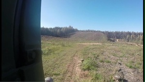 Michigan Soldiers drive Latvian Vehicles