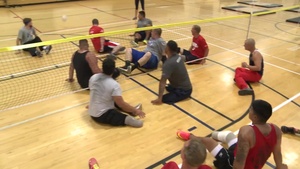 Warrior Game Training Sitting Volleyball Marines