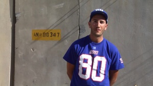 SrA Mercado shout out to N.Y. Giants
