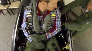 419th Fighter Wing Hosts Olympic Skier Ted Ligety F-16 Flight