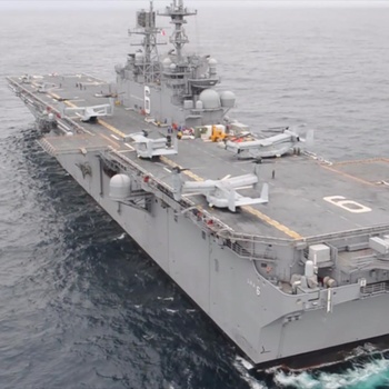 USS America Underway in the Atlantic Ocean (Aug. 9)