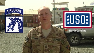 USO North Carolina/ Carolina Panthers Greetings