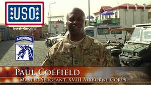 USO North Carolina/Carolina Panther Greetings