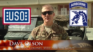 USO North Carolina/Carolina Panthers Greetings