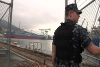 B Roll of Sailor Patrolling CFAS