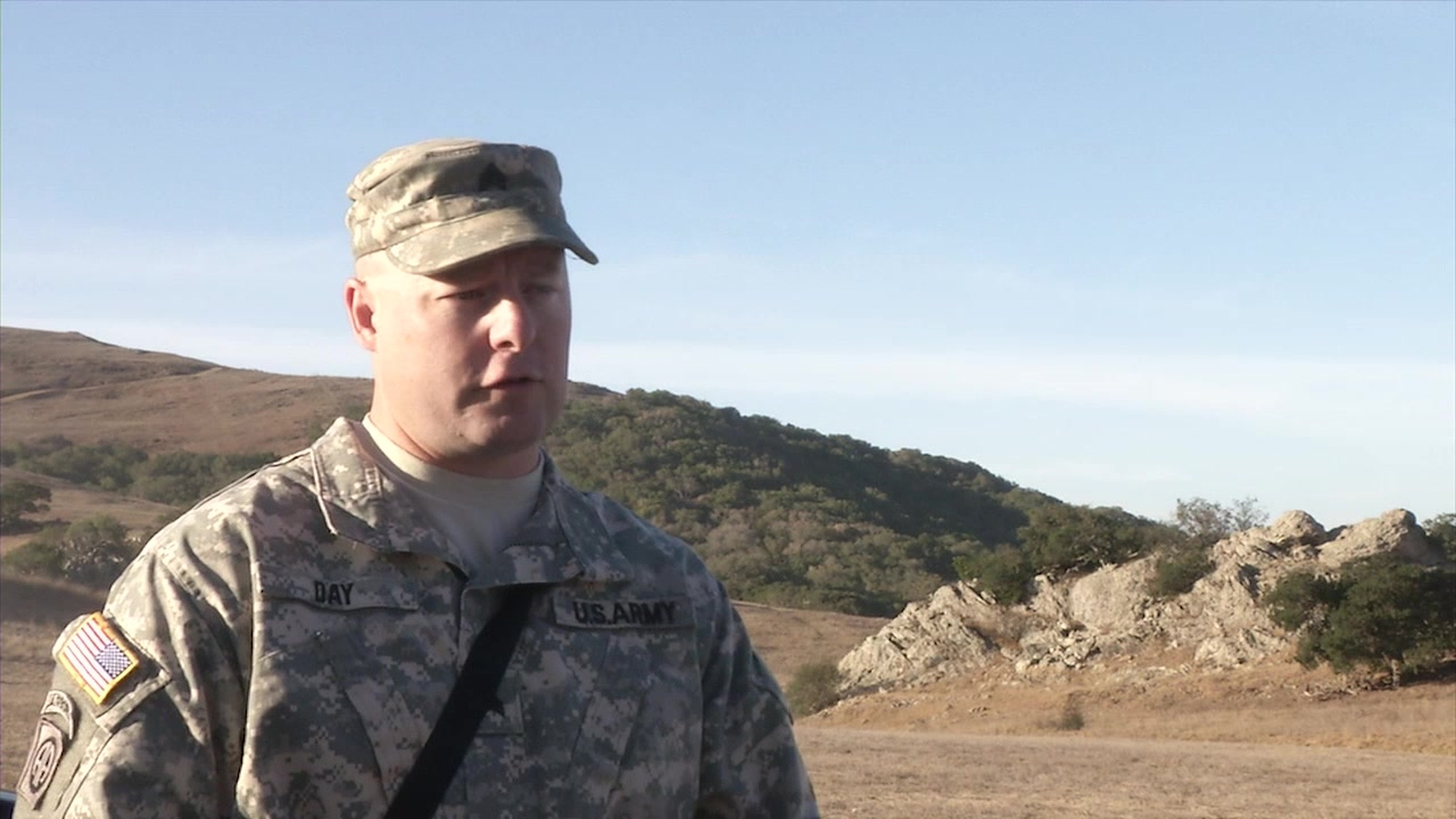 Fourteen California Army National Guard soldiers compete in the 2014 Best Warrior competition, a four-day event held at Camp San Luis Obispo, testing their physical fitness and warrior skills. <br /><br />Interview with sponsor sergeant Justin Day of the 1st Battalion, 184th Infantry Regiment from Modesto, Calif.