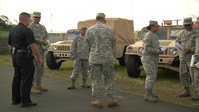 Hawaii Army National Guard Captain and Congresswoman Tulsi Gabbard Reports for Duty During the Puna Lava Flow