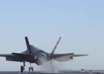 F-35C Joint Strike Fighter's First Catapult Assisted Launch From A Carrier.