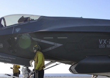 F-35C Joint Strike Fighter' USS Nimitz Flight Deck Ops