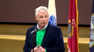 Sec. Def. Hagel Troop Event from Camp LeJeune