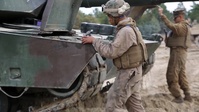 Integrated Task Force Tank Platoon, AAVs conduct training