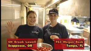 Seamen Brook Lowell and Petty Officer 3rd Class Megan Beck