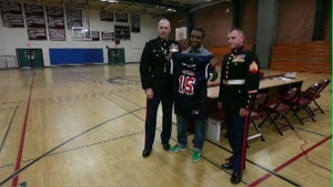 Taj-Amir Torres Recieves SFAAB Jersey