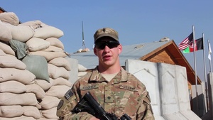 Spc. Jordan Fischer Shout out to his Family and the Seahawks