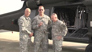 Col. Greg Thingvold, Lt. Col. Jeff Merricks, and Command Sgt. Maj. James Kampsen