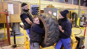 Belgian Civilian Workers Fix and Maintain Army Properties