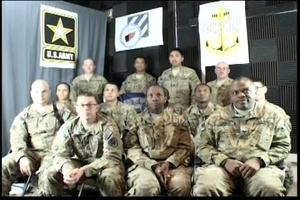 Service Members Cheer for ESPN