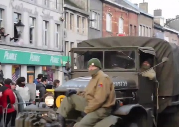 70th anniversary Battle of Bulge parade in Bastogne's Main Street