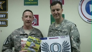 LTC Dean Huard and CW5 David Hunt NCAA Football Championship Game Shoutout
