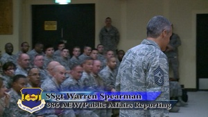 AFCENT Chief talks with 386 AEW