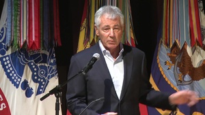 Secretary of Defense Hagel Troop Event from Fort Bliss,