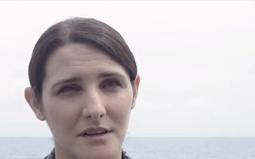 Lt. Amanda Berg provides support to Sailors in the search for AirAsia Flight QZ8501