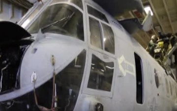 CH-46 Sea Knight Clean-Up and Maintenance