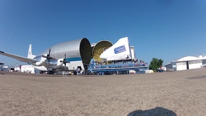 Timelapse of Crew Compartment Trainer being Loaded onto Super Guppy