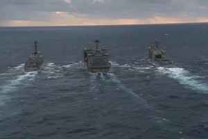 USS George Washington Replenishment At Sea