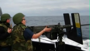 USS Barry Gun Exercise