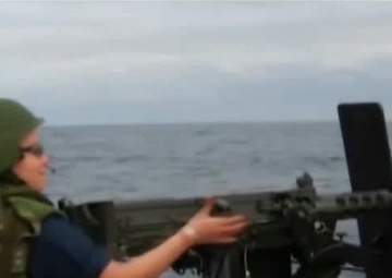 USS Barry Gun Exercise