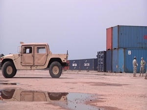 Soldiers Prep Vehicles for Redeployment from Liberia
