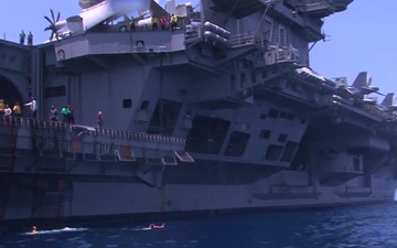 Swim Call Aboard USS Carl Vinson