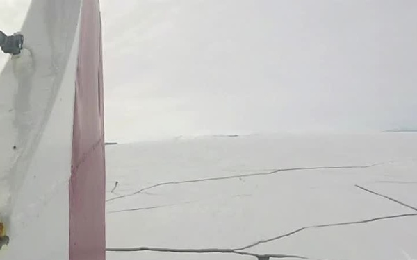 Cutter Polar Star Breaking Ice in Antarctica