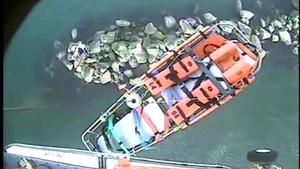 Coast Guard Crews Rescue Injured Man From Jetty near Yaquina Bay, Ore.
