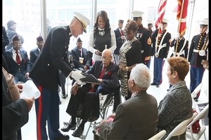 91-year-old Montford Point Marine Vet Receives Congressional Gold Medal
