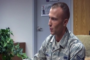 180th Fighter Wing Airman Gives Gift to Local Man With Cerebral Palsy