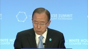 UN Secretary General Ki-moon at #CVESummit