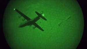 Night Airborne Operation at Juliet Drop Zone in Pordenone, Italy, Feb. 19
