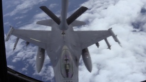 KC-135 Tanker Refuels Fighters