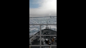 Coast Guard Cutter Bristol Bay Attempts to Clear a Path into Ashtabula, Ohio